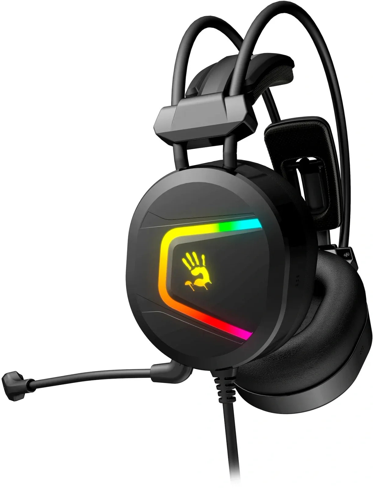 Наушники с микрофоном A4Tech Bloody MC750 черный 2.3м мониторные USB оголовье MC750 BLACK - фото 3