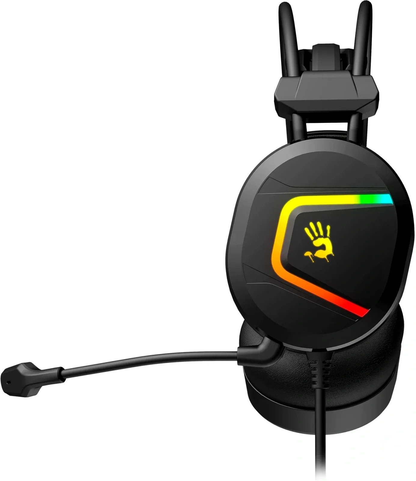 Наушники с микрофоном A4Tech Bloody MC750 черный 2.3м мониторные USB оголовье MC750 BLACK - фото 4