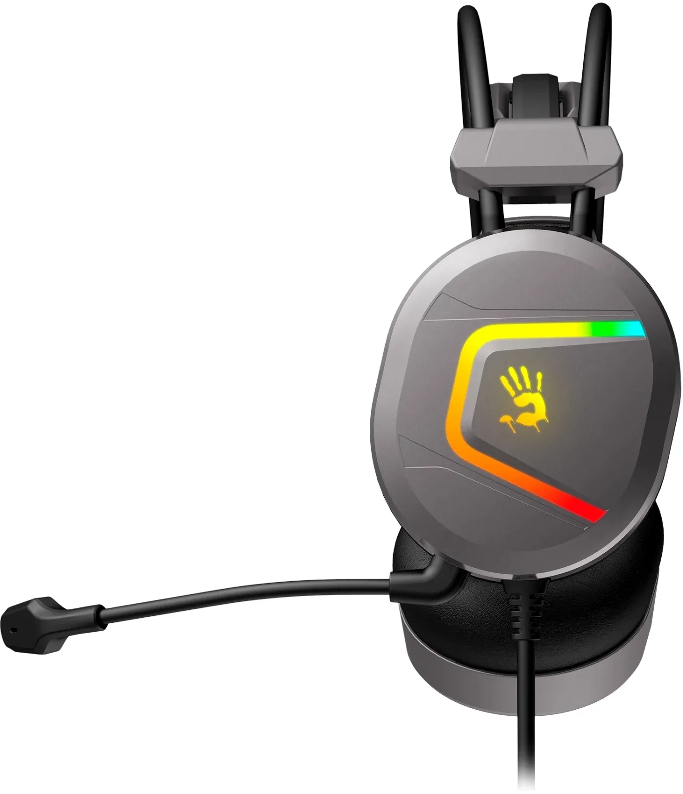 Наушники с микрофоном A4Tech Bloody MC750 серый 2.3м мониторные USB оголовье MC750 GREY - фото 5