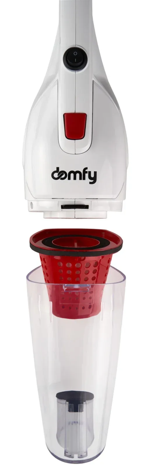Пылесос ручной Domfy DSC-VC301 1000Вт белый/красный - фото 5