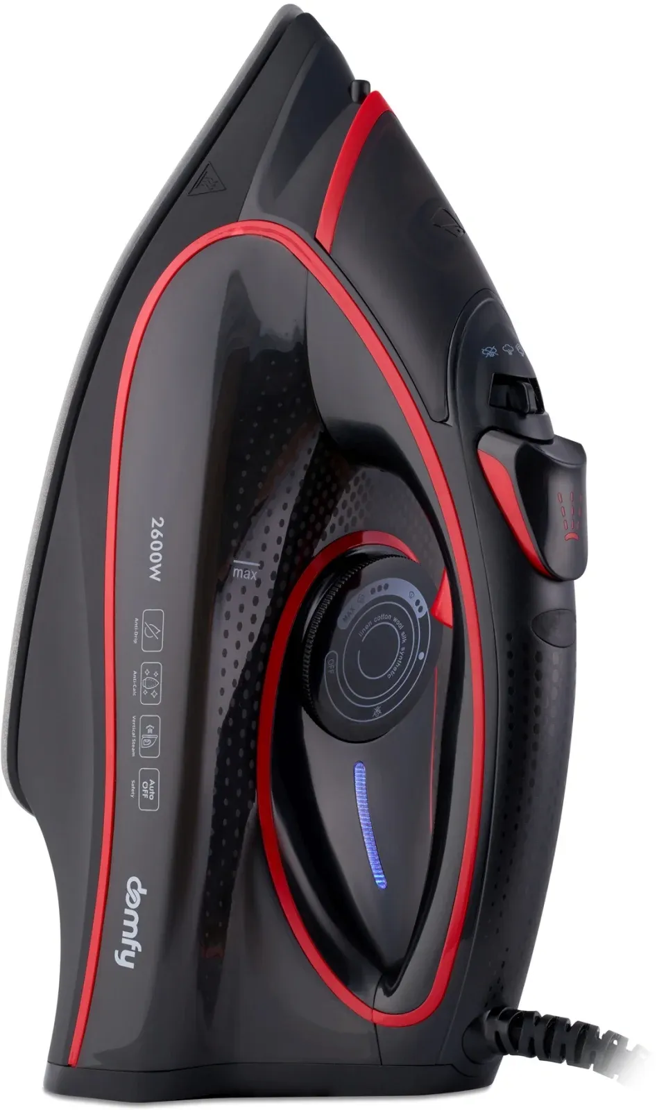Утюг Domfy DSC-EI606 2600Вт черный/красный - фото 2