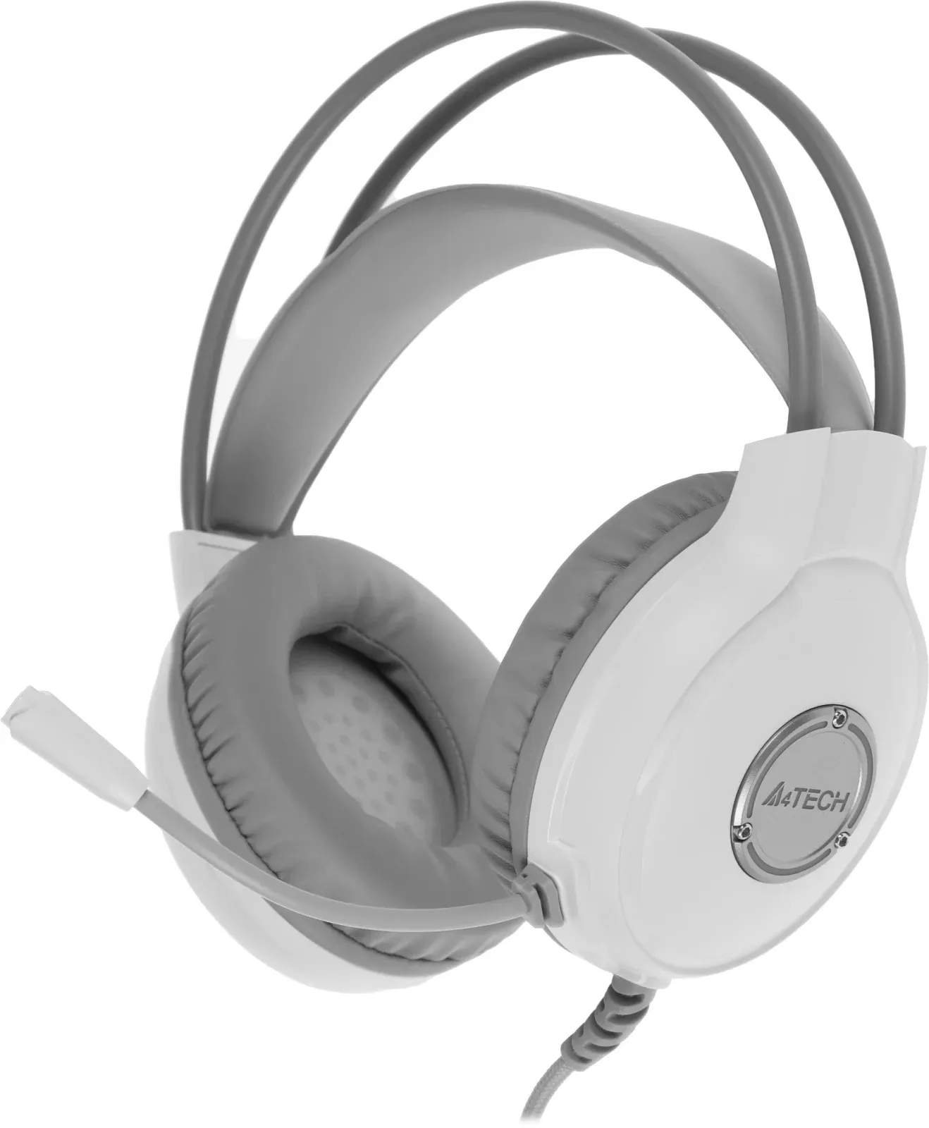 Наушники с микрофоном A4Tech Fstyler FH300U белый 2м мониторные USB оголовье FH300U WHITE - фото 4