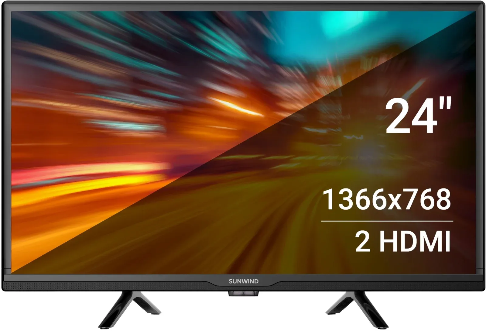Телевизор LED SunWind 24 SUN-LED24XB203 черный HD 60Hz DVB-T DVB-T2 DVB-C DVB-S DVB-S2 USB WiFi - фото 1