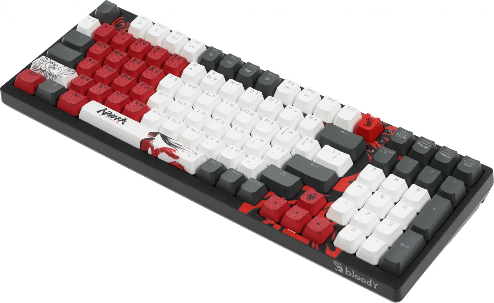 Клавиатура A4Tech S98 Naraka механическая черный/красный USB for gamer LED кабель 1.8м - фото 3
