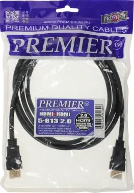 Кабель аудио-видео Premier 5-813 HDMI m/HDMI m 2м. феррит.кольца позолоч.конт. черный 5-813 2.0 - фото 6