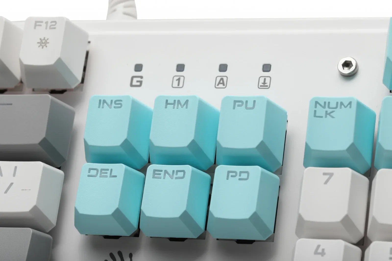 Клавиатура A4Tech S510R механическая белый USB for gamer LED S510R USB ICY WHITE/BLMS RED кабель 1.8м - фото 8