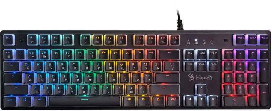 Клавиатура A4Tech S510RP механическая черный USB for gamer LED S510RP PUDDING BLACK/BLMS RED кабель 1.8м - фото 1