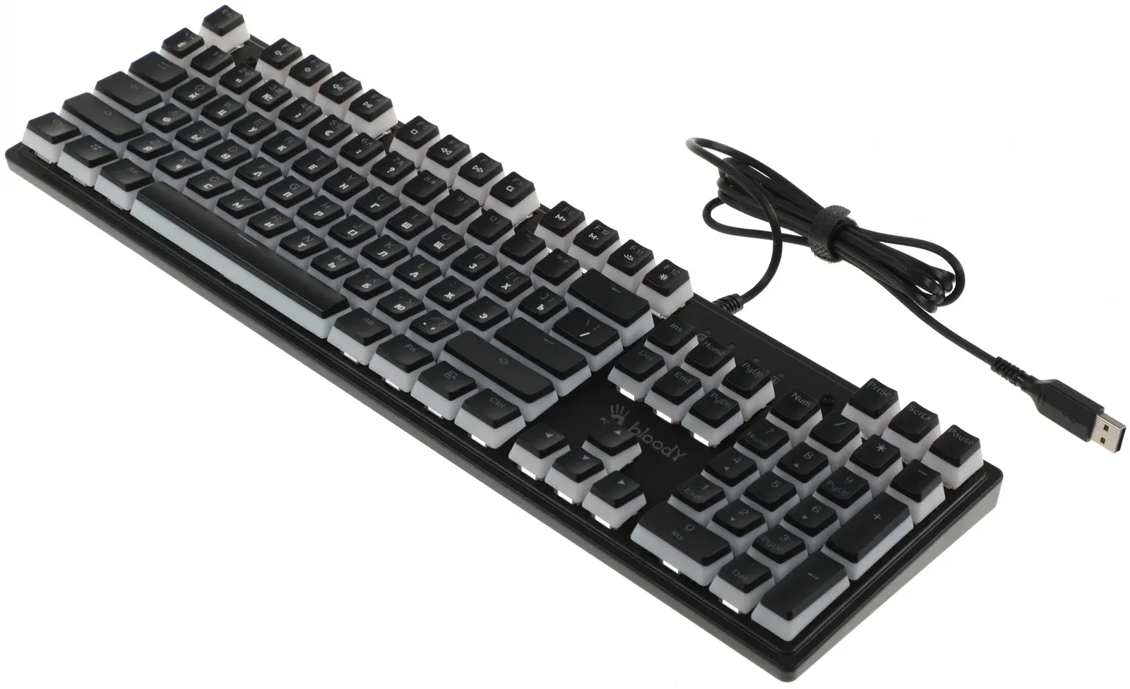 Клавиатура A4Tech S510RP механическая черный USB for gamer LED S510RP PUDDING BLACK/BLMS RED кабель 1.8м - фото 3