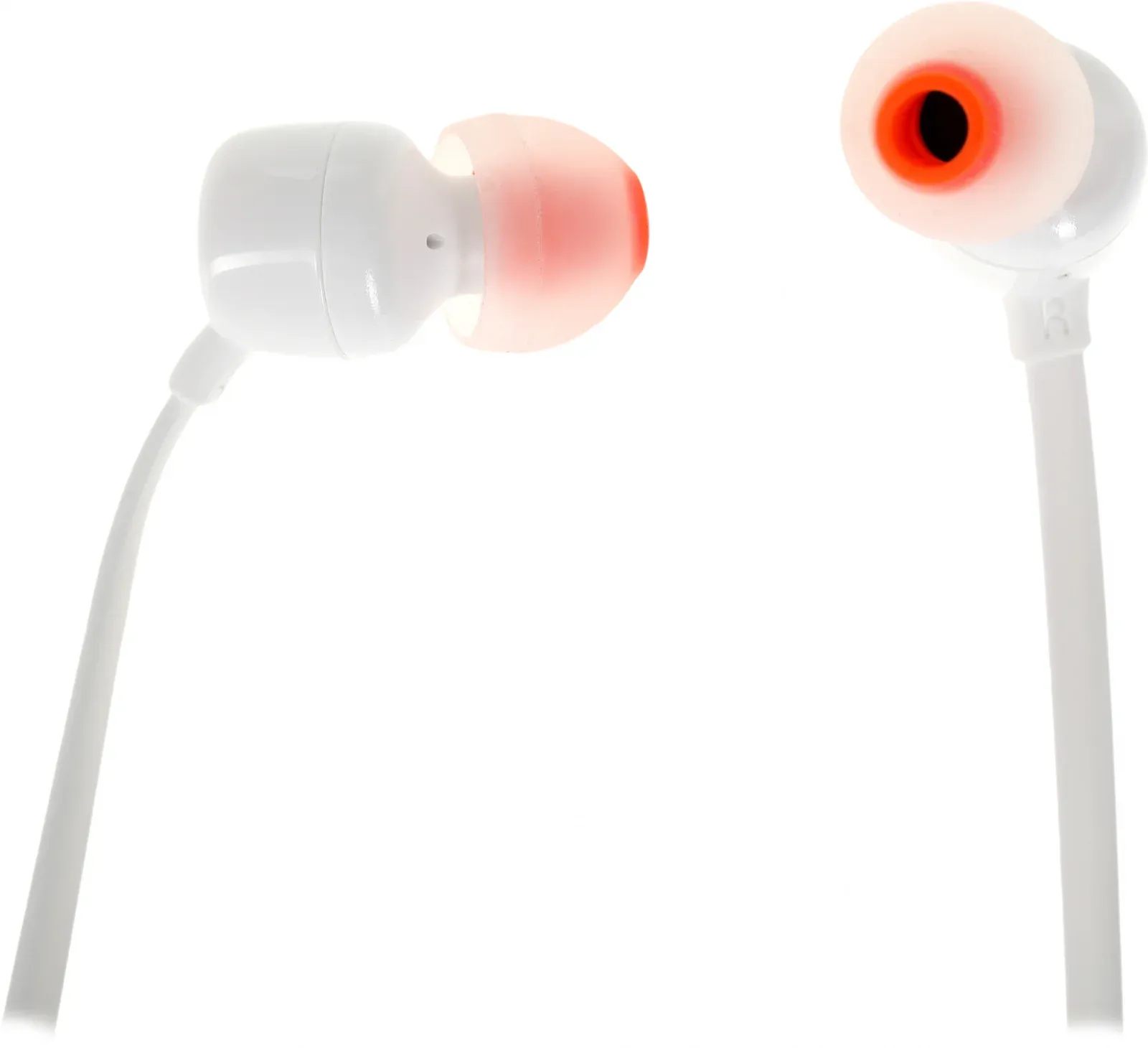 Гарнитура внутриканальные JBL Tune 110 1.2м белый проводные в ушной раковине JBLT110WHT - фото 2