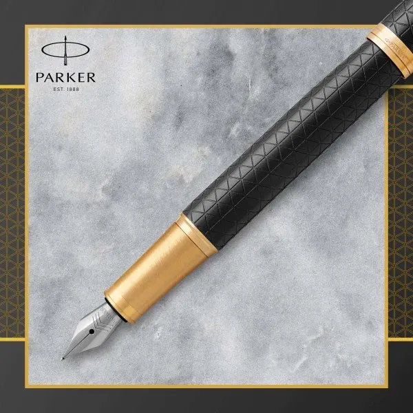 Ручка перьев. Parker IM Premium F323 1931646 Black GT F сталь нержавеющая подар.кор. - фото 4
