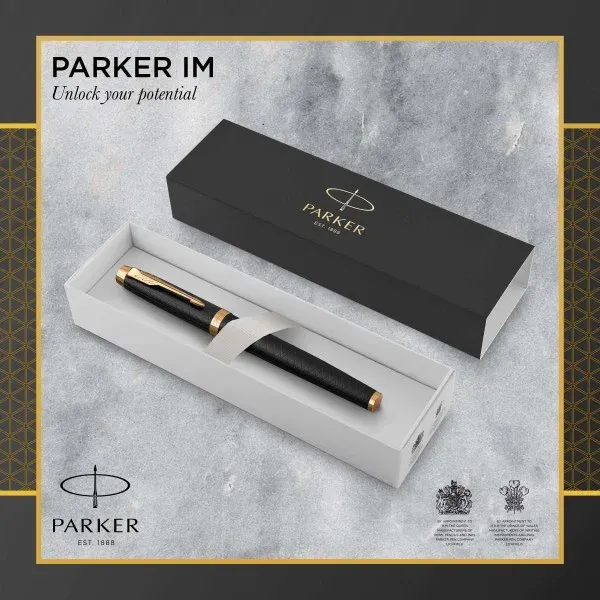 Ручка перьев. Parker IM Premium F323 1931646 Black GT F сталь нержавеющая подар.кор. - фото 5