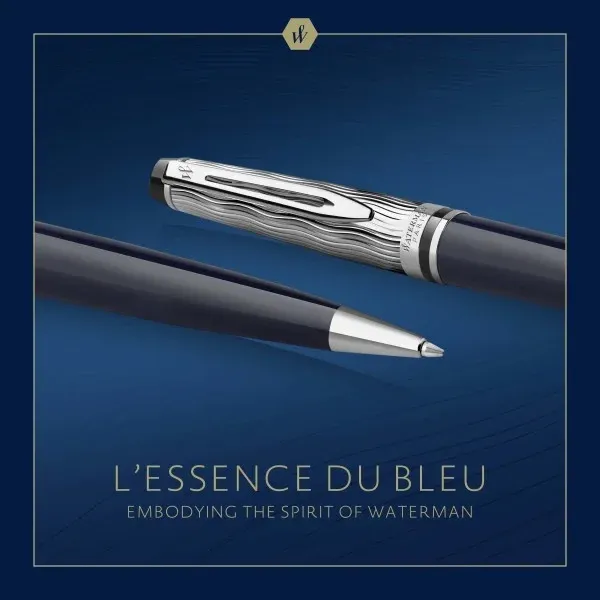 Ручка шариков. Waterman Expert L`Essence du Bleu 2166466 LaqBlue CT M син. черн. подар.кор. - фото 2