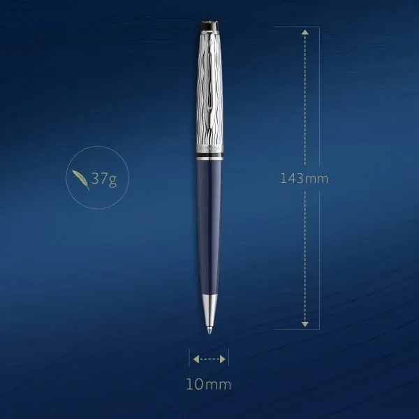 Ручка шариков. Waterman Expert L`Essence du Bleu 2166466 LaqBlue CT M син. черн. подар.кор. - фото 3