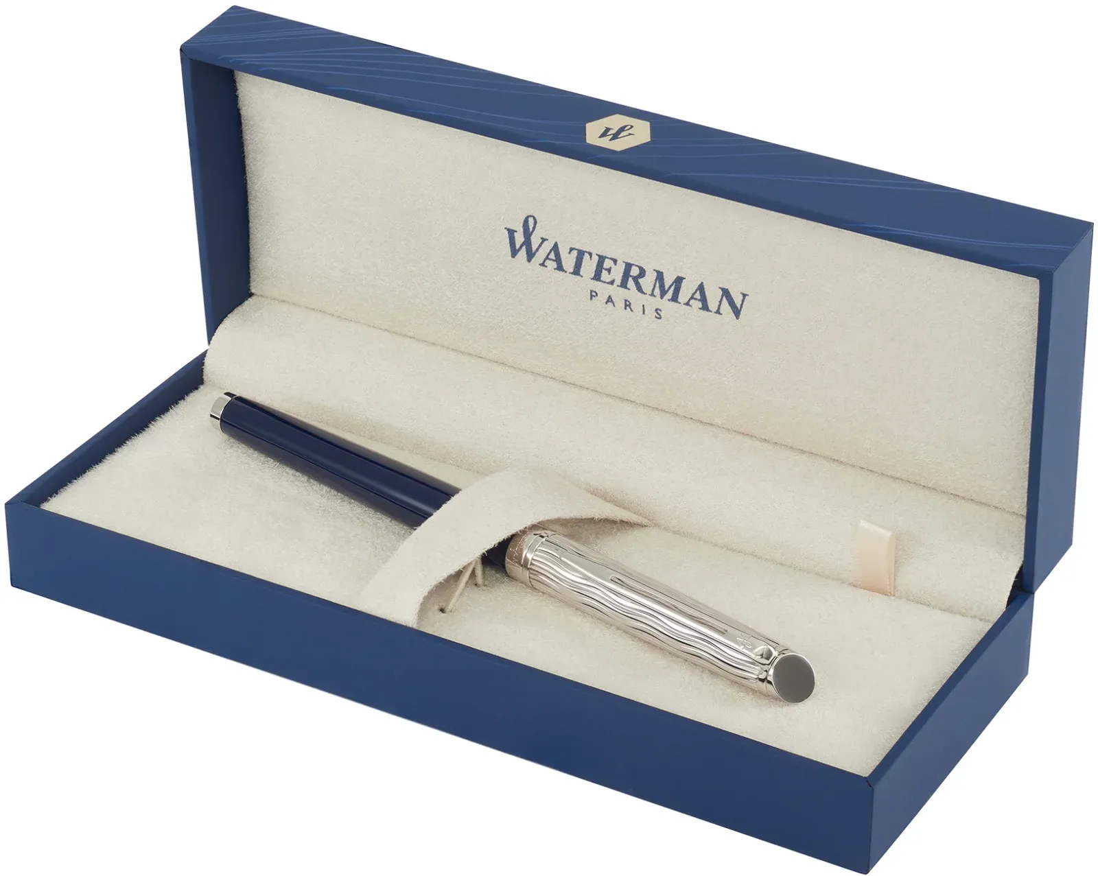 Ручка роллер Waterman Hemisphere L`Essence du Bleu 2166469 LaqBlue CT F черн. черн. подар.кор. - фото 3