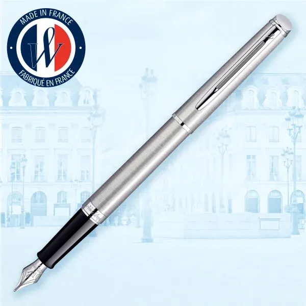 Ручка перьев. Waterman Hemisphere S0920410 Steel CT F сталь нержавеющая подар.кор. - фото 2