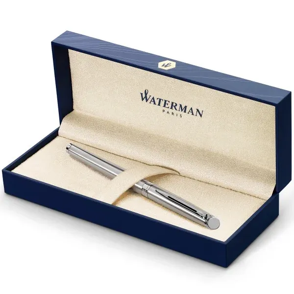 Ручка перьев. Waterman Hemisphere S0920410 Steel CT F сталь нержавеющая подар.кор. - фото 6