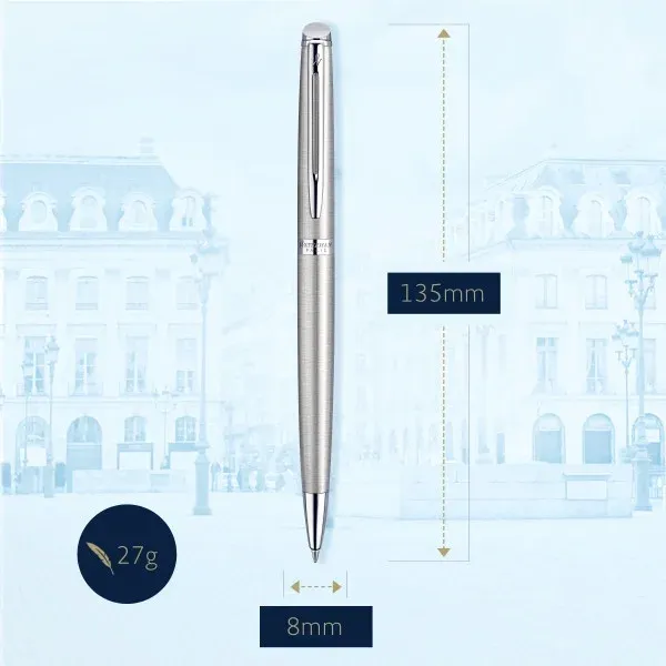 Ручка шариков. Waterman Hemisphere S0920470 Steel CT M син. черн. подар.кор. - фото 3