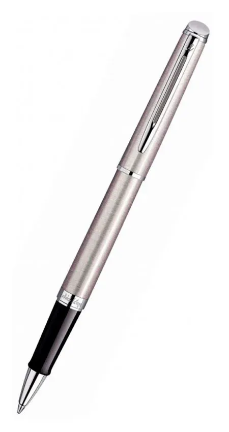 Ручка роллер Waterman Hemisphere S0920450 Steel CT F черн. черн. подар.кор. - фото 1