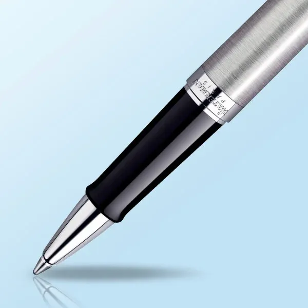 Ручка роллер Waterman Hemisphere S0920450 Steel CT F черн. черн. подар.кор. - фото 4