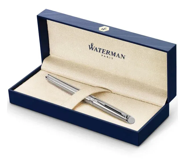 Ручка роллер Waterman Hemisphere S0920450 Steel CT F черн. черн. подар.кор. - фото 5
