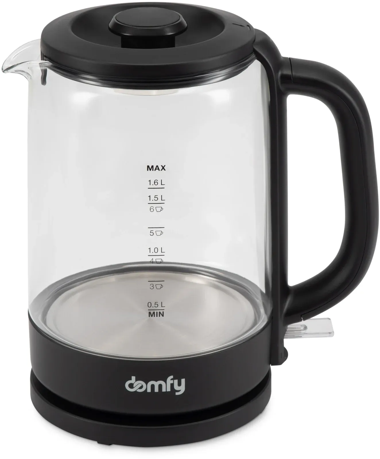 Чайник электрический Domfy DSB-EK304 1.7л. 2200Вт черный корпус: стекло/пластик - фото 3