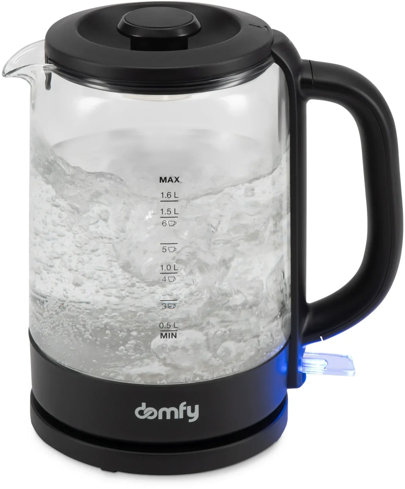 Чайник электрический Domfy DSB-EK304 1.7л. 2200Вт черный корпус: стекло/пластик - фото 4