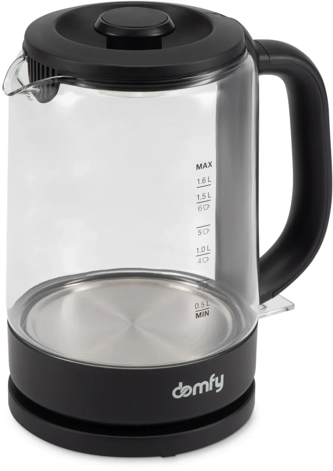 Чайник электрический Domfy DSB-EK304 1.7л. 2200Вт черный корпус: стекло/пластик - фото 5