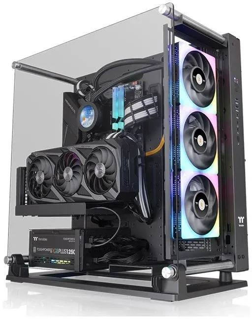 Корпус Thermaltake Core P3 TG PRO черный без БП ATX 6x120mm 6x140mm 2xUSB3.0 audio bott PSU - фото 3