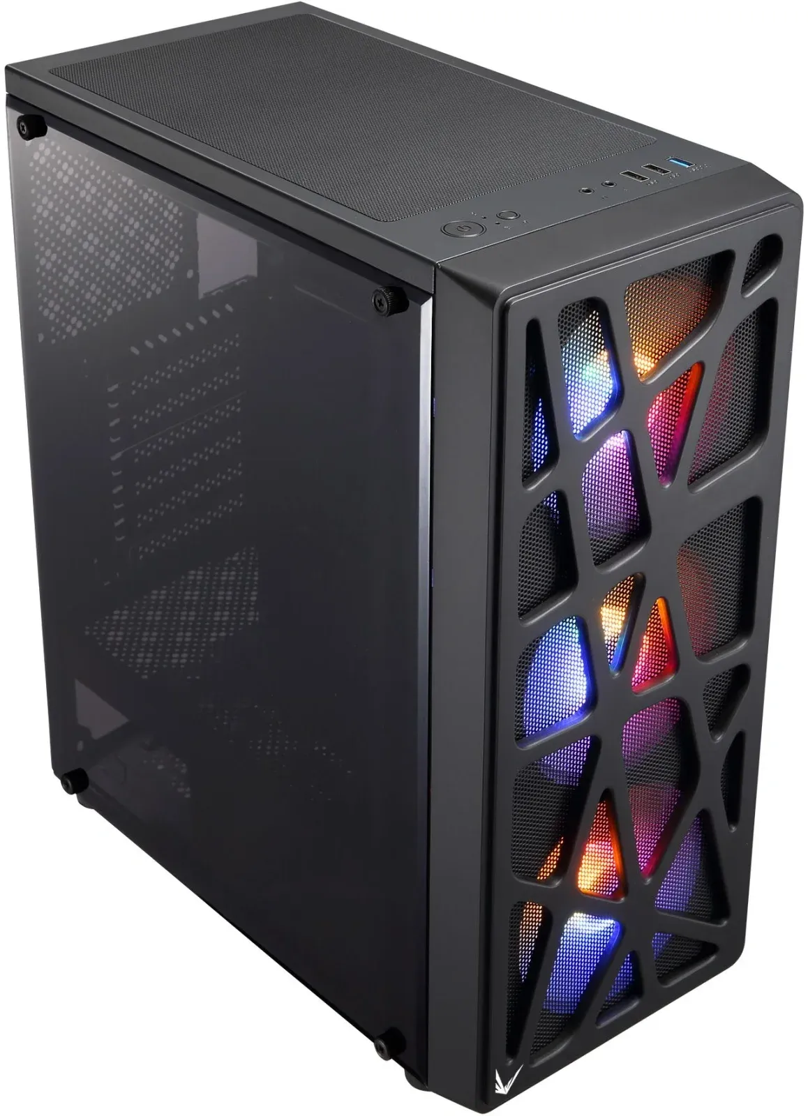 Корпус Formula Mana черный без БП ATX 4x120mm 2xUSB2.0 1xUSB3.0 audio bott PSU - фото 3