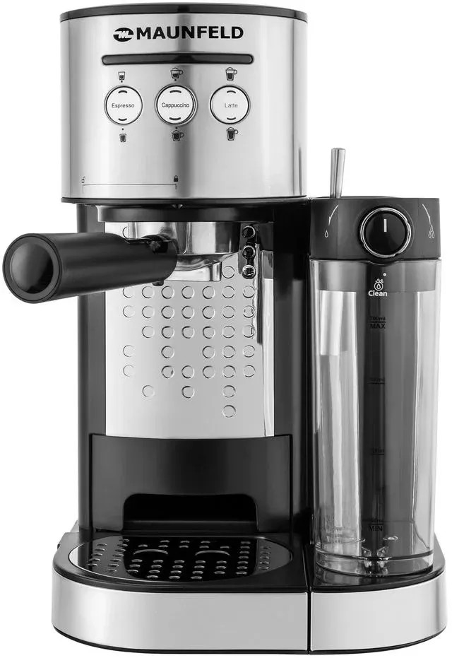 Кофеварка рожковая Maunfeld MF-720S PRO 1470Вт нержавеющая сталь - фото 3