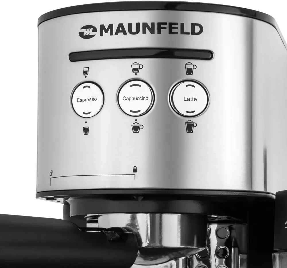 Кофеварка рожковая Maunfeld MF-720S PRO 1470Вт нержавеющая сталь - фото 7