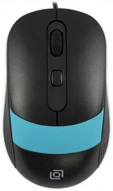 Мышь Оклик 310M черный/синий оптическая 2400dpi USB для ноутбука 4but 1869099 - фото 8