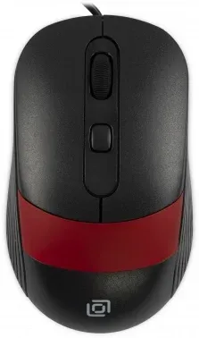 Мышь Оклик 310M черный/красный оптическая 2400dpi USB для ноутбука 4but 1869102 - фото 8