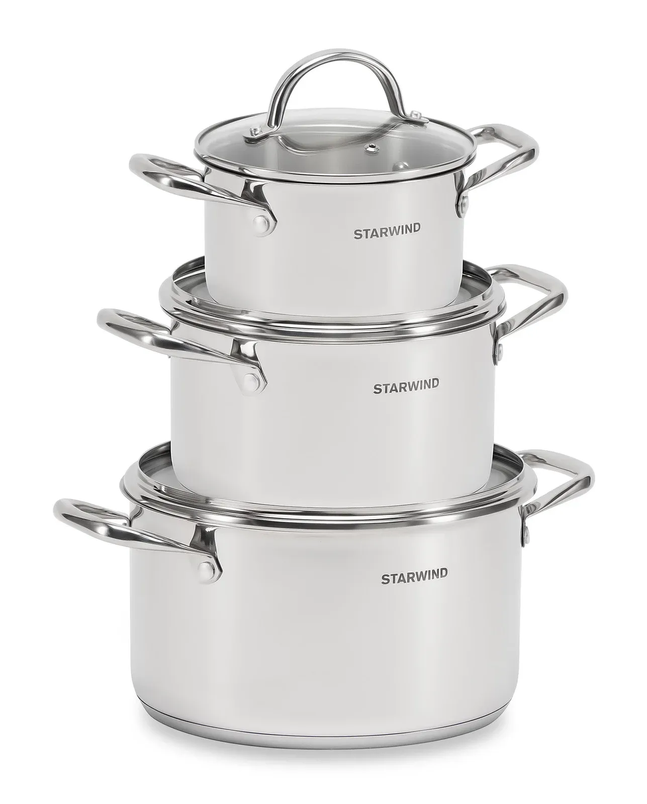 Набор кастрюль Starwind Chef Family 6 предметов SW-CH1006 - фото 1