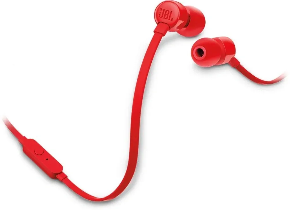 Гарнитура внутриканальные JBL Tune 110 1.2м красный проводные в ушной раковине JBLT110RED - фото 4