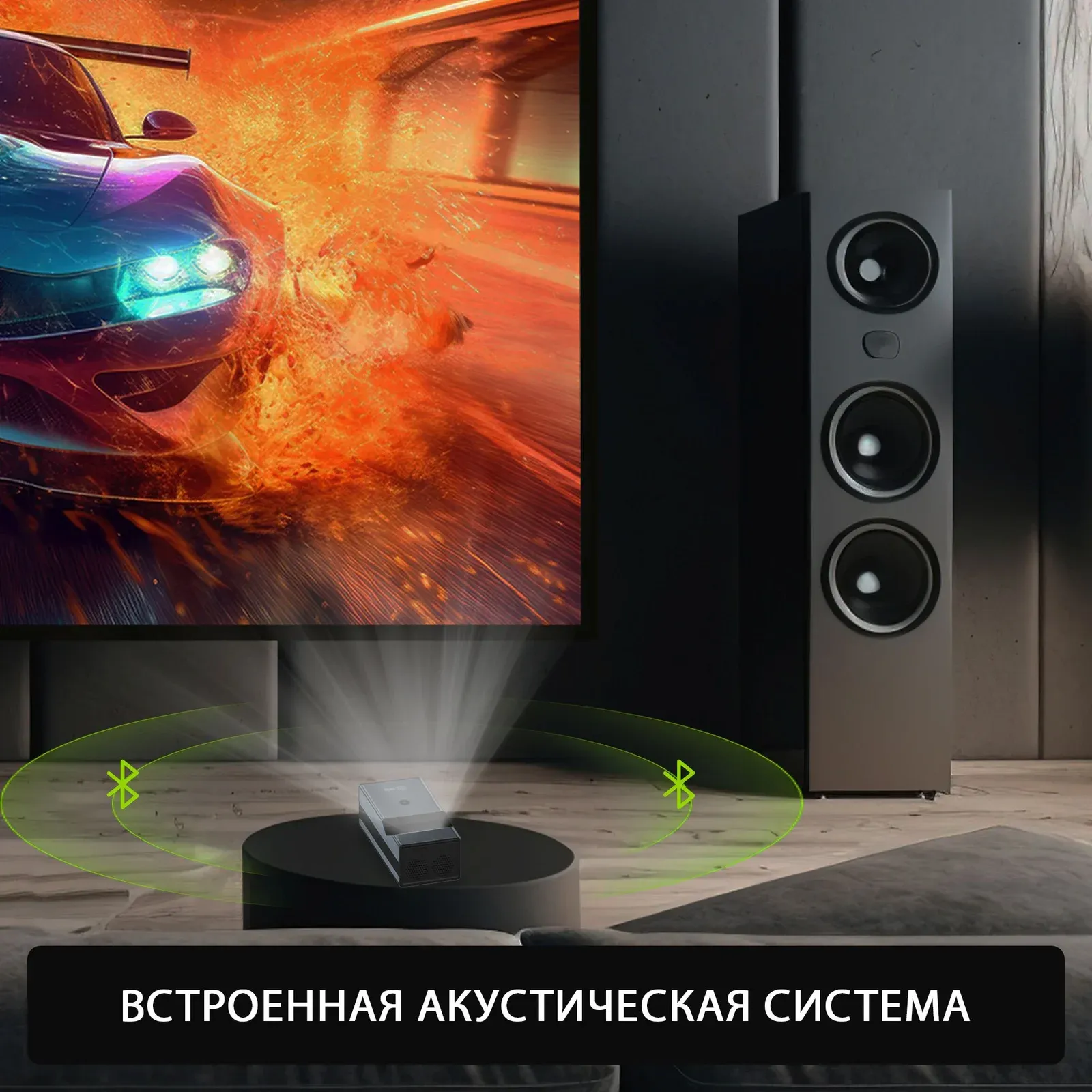Проектор Cactus CS-PRU.03B.Full HD-A DLP 6500Lm LS 400Lm ANSI 1920x1080 2000:1 ресурс лампы:30000часов 2xUSB typeA 1xHDMI 1.5кг, графит - фото 5