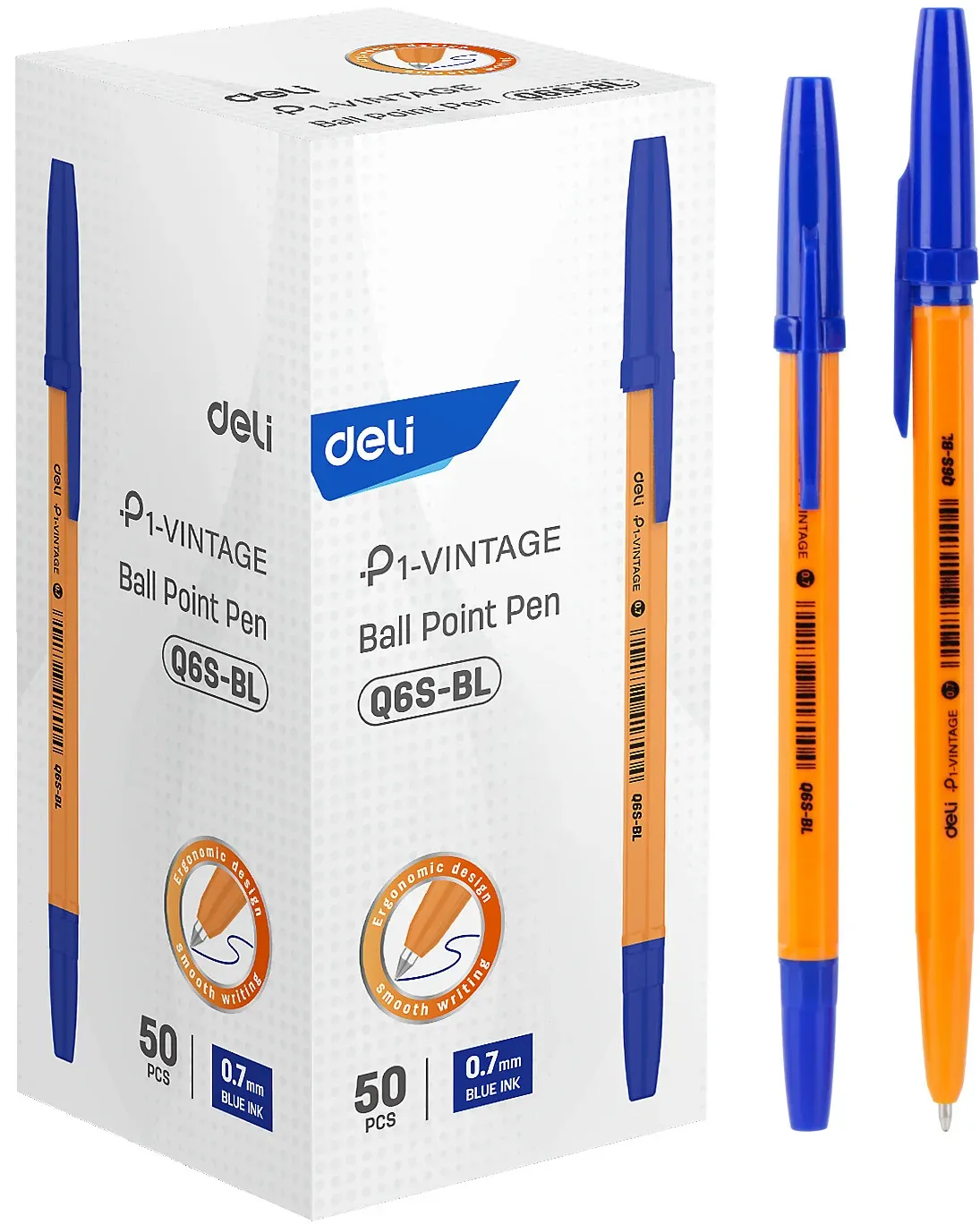 Шариковые ручки DELI EQ6S-BL - фото 4