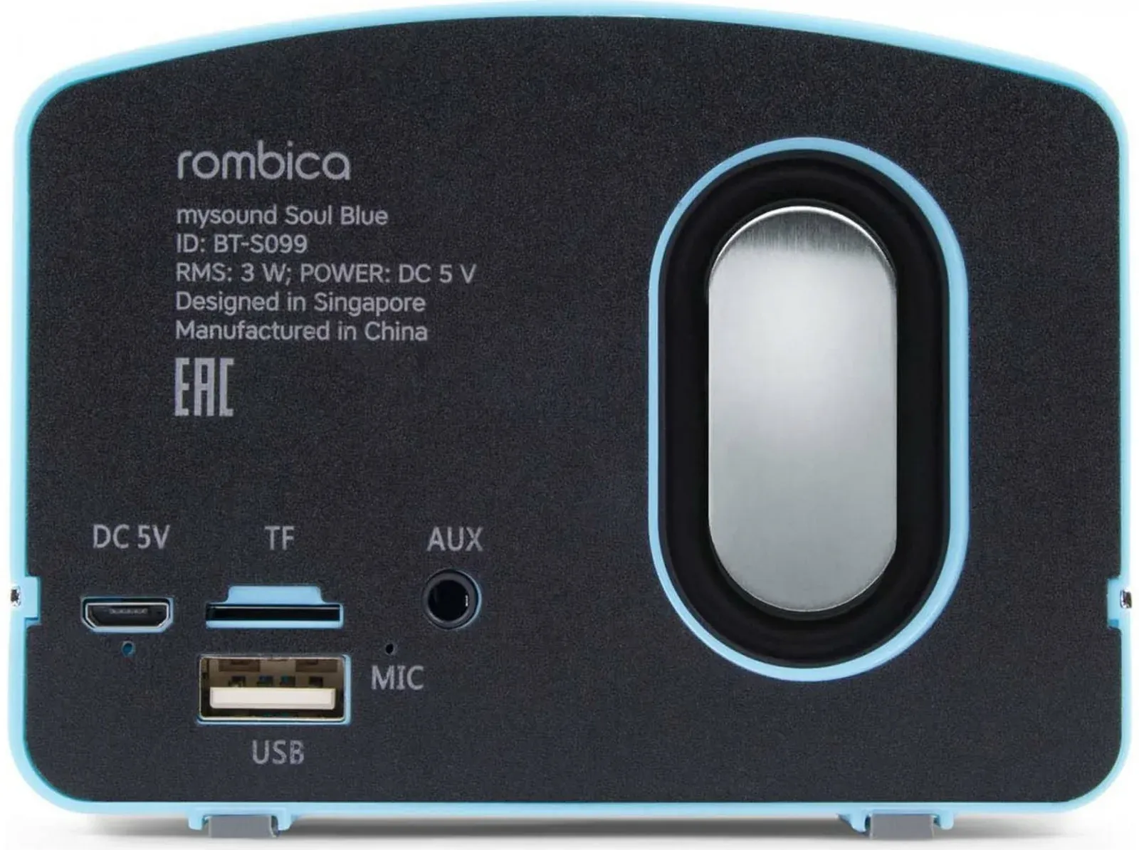 Колонка порт. Rombica Mysound Soul синий 3W 1.0 BT 10м 400mAh BT-S099 - фото 3