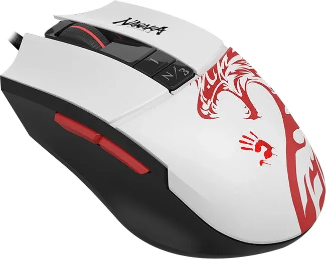 Мышь A4Tech Bloody L65 Max белый/рисунок оптическая 12000dpi USB 6but L65 MAX NARAKA - фото 4