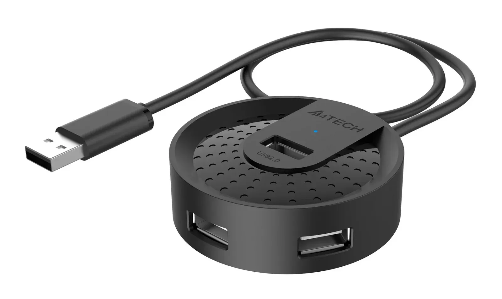 Разветвитель USB 2.0 A4Tech HUB-20 4порт. черный - фото 4