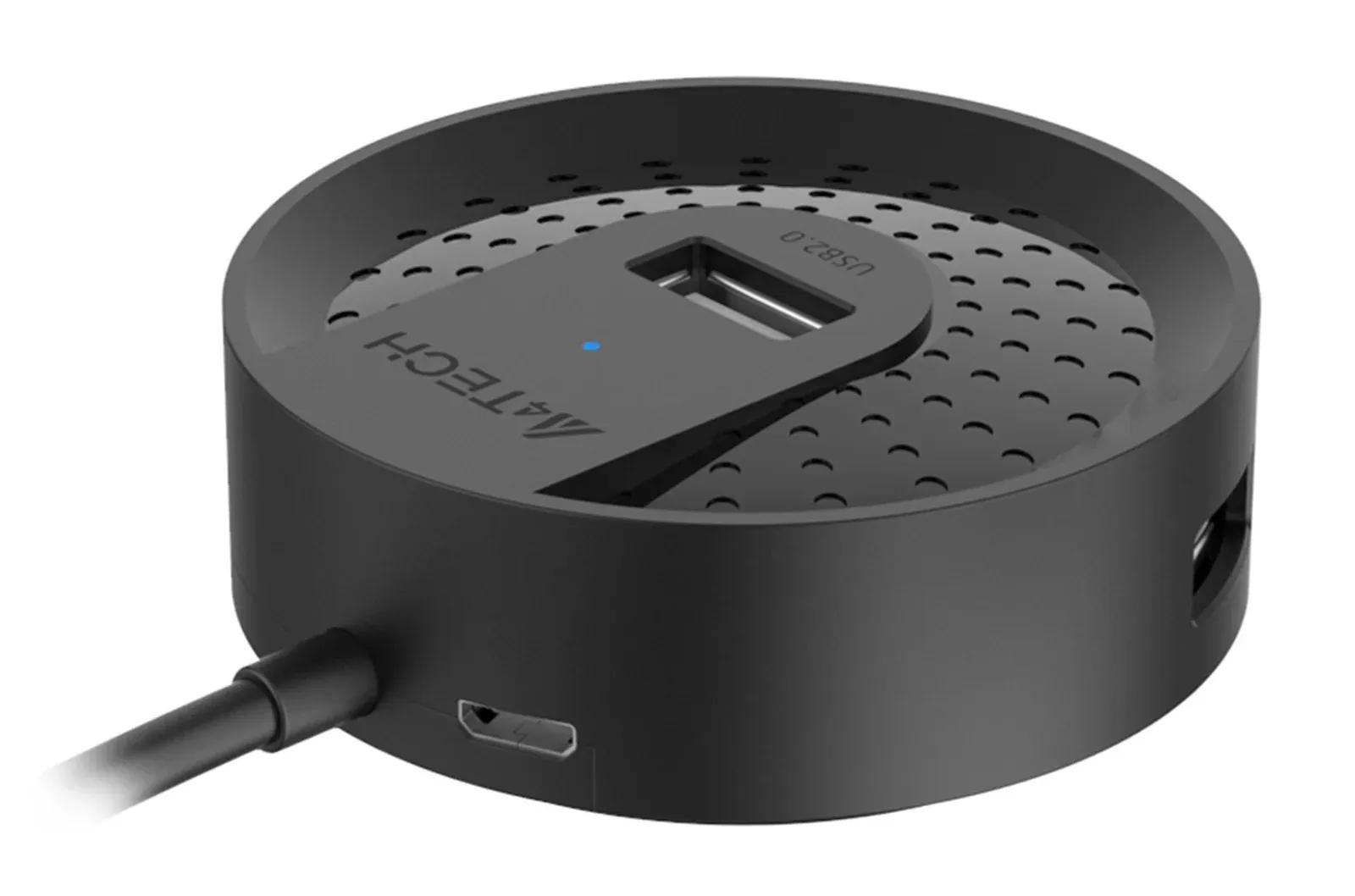 Разветвитель USB 2.0 A4Tech HUB-20 4порт. черный - фото 7