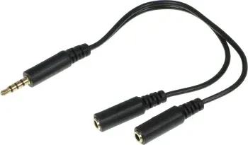 Адаптер аудио A4Tech AD-3P 2xJack 3.5 f/Jack 3.5 m 0.2м. черный - фото 4