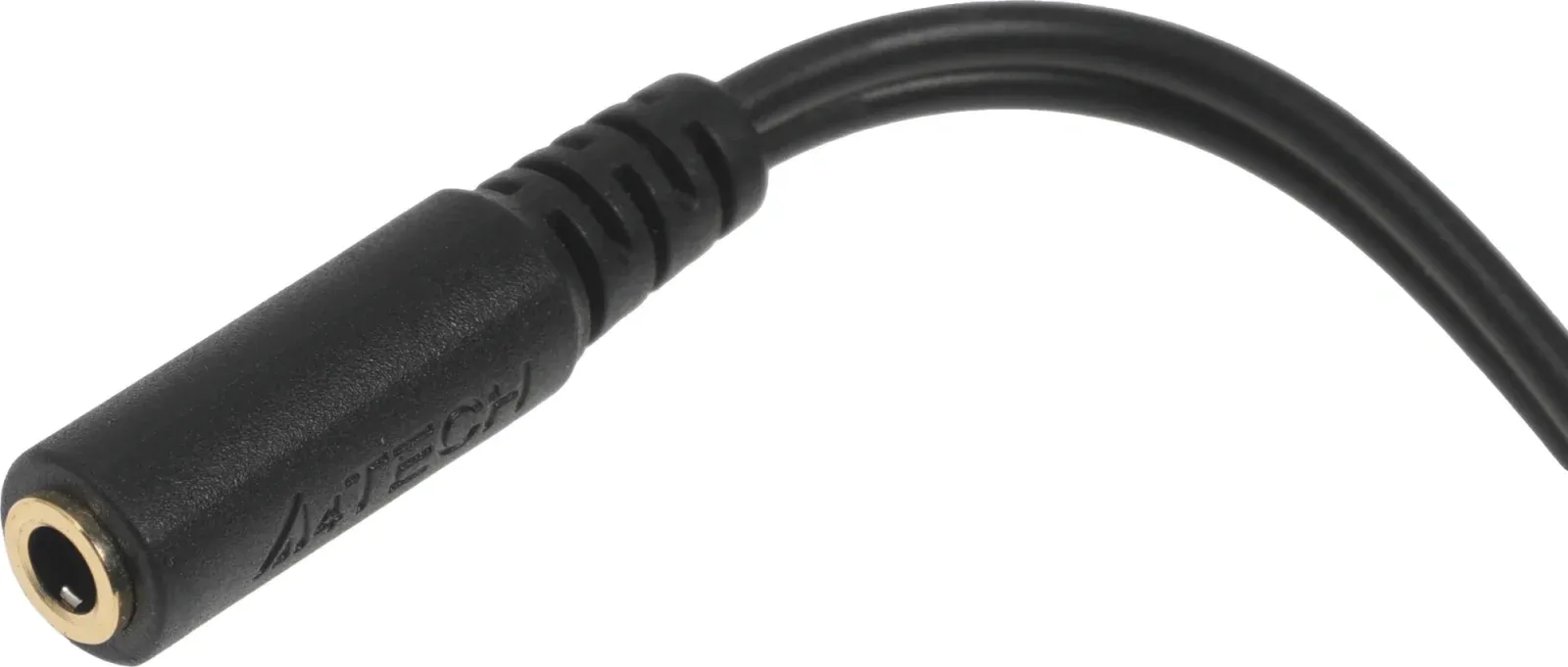 Адаптер аудио A4Tech AD-4P Jack 3.5 f/2xJack 3.5 m 0.2м. черный - фото 2