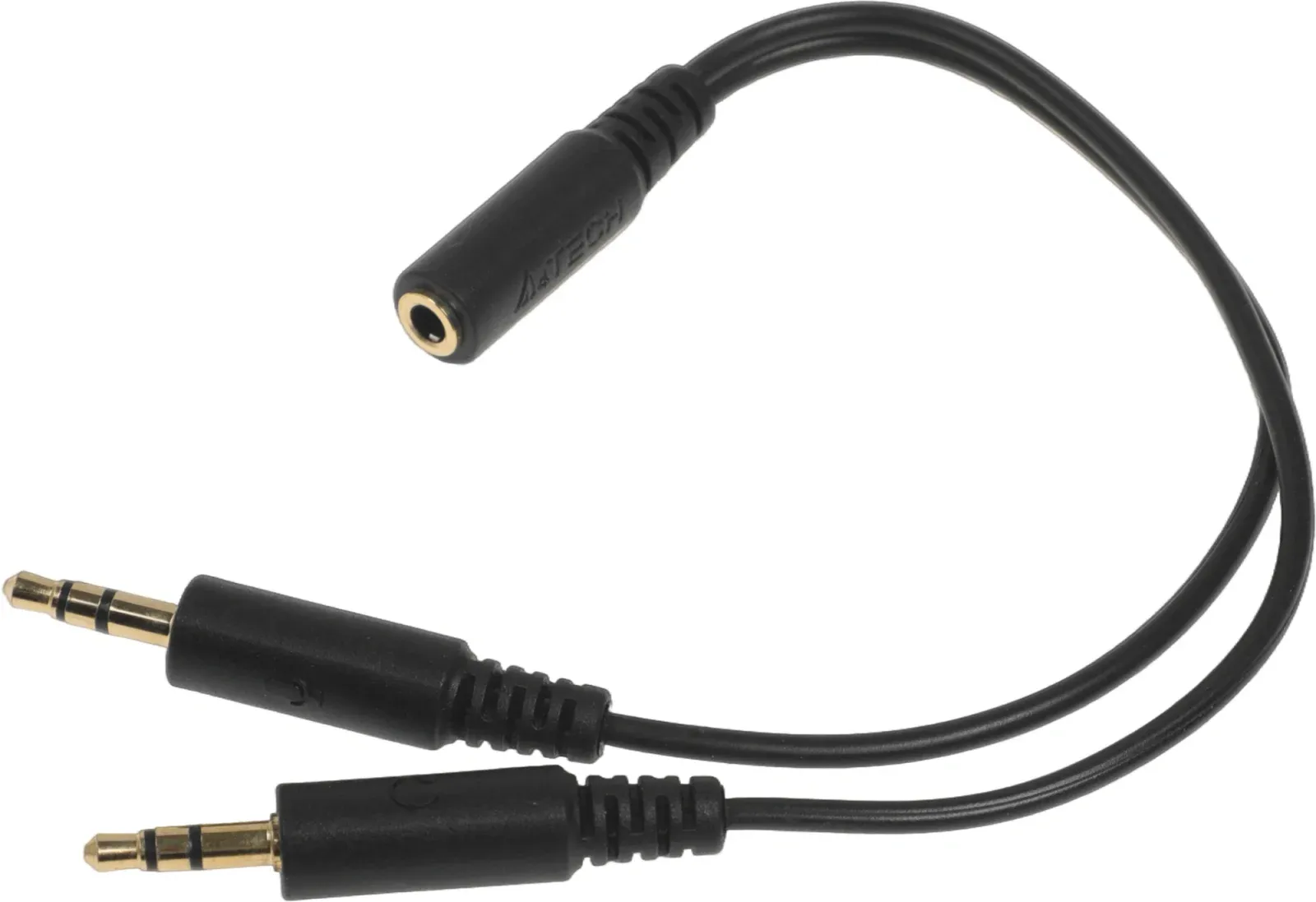 Адаптер аудио A4Tech AD-4P Jack 3.5 f/2xJack 3.5 m 0.2м. черный - фото 4