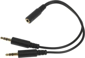 Адаптер аудио A4Tech AD-4P Jack 3.5 f/2xJack 3.5 m 0.2м. черный - фото 8