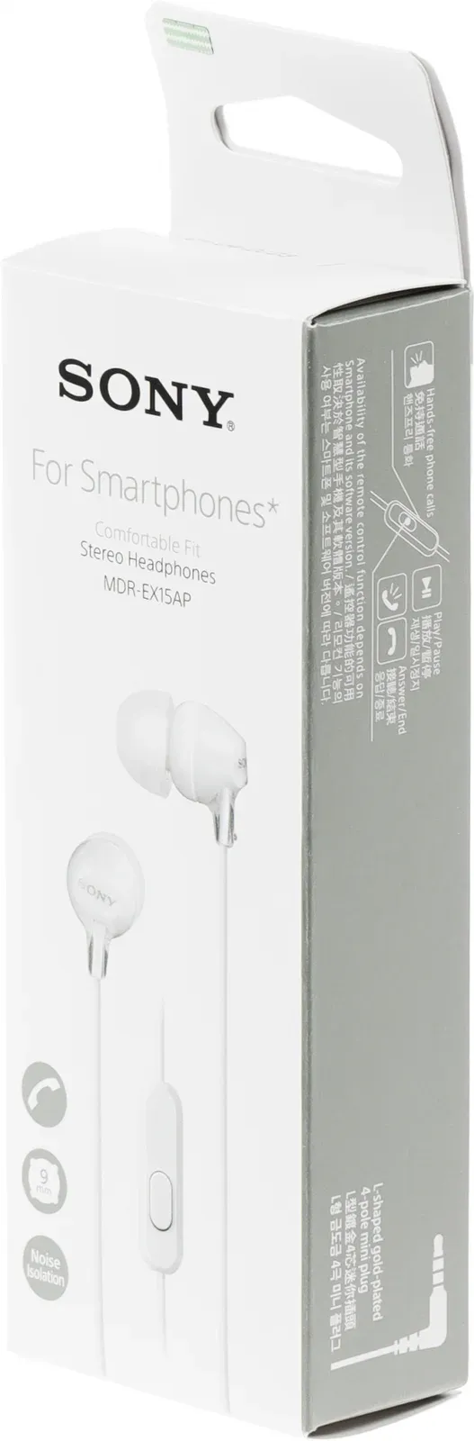 Наушники и гарнитуры SONY MDR-EX15AP - фото 1