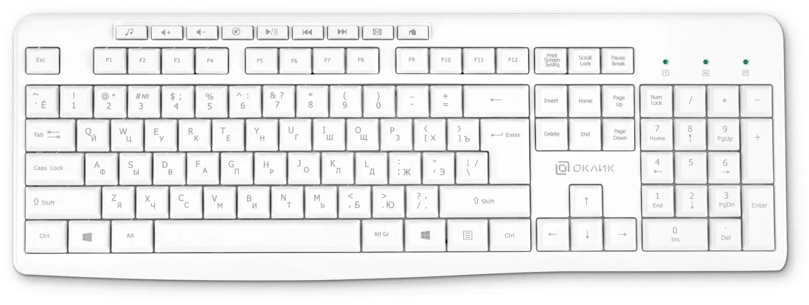 Клавиатуры OKLICK K225W