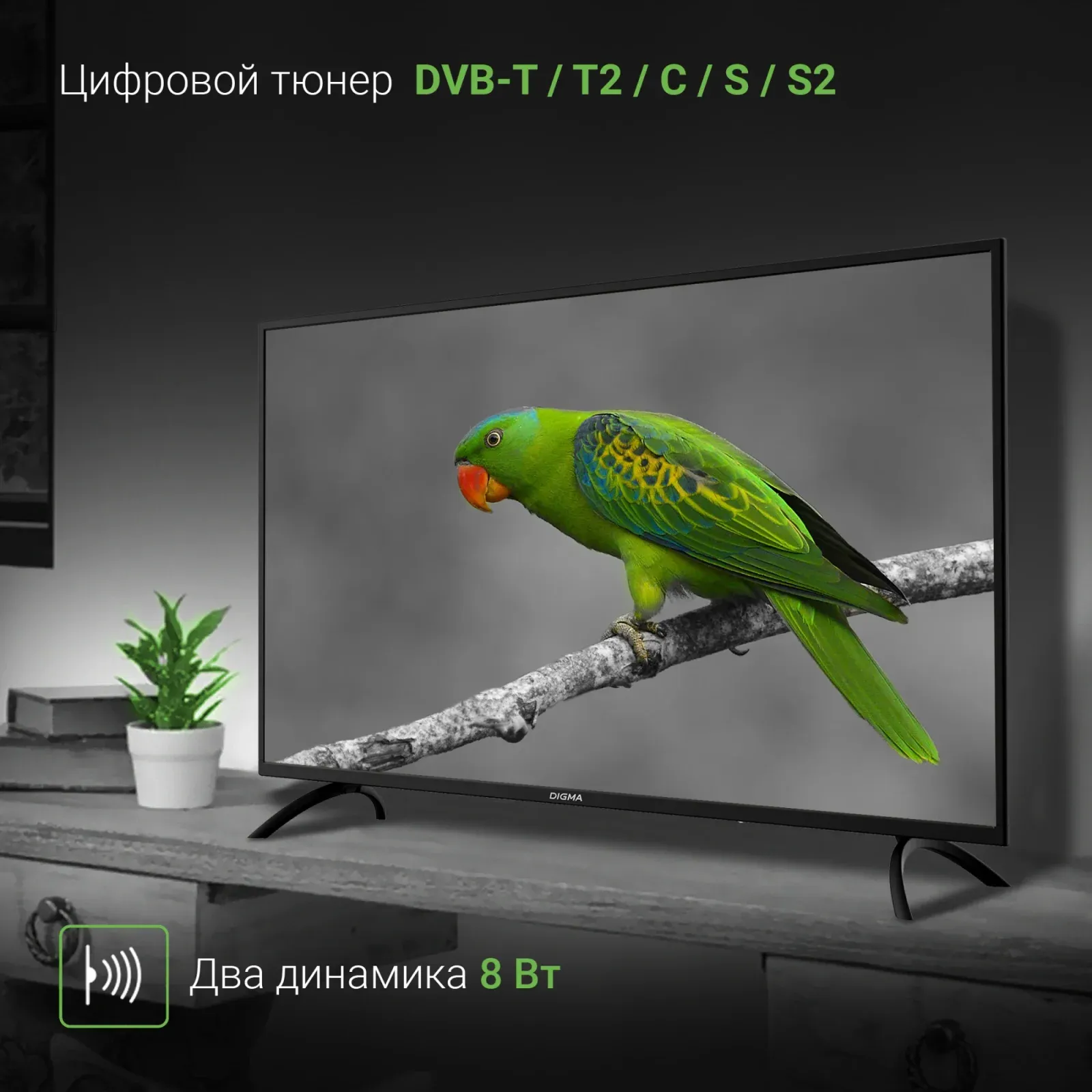 Телевизор LED Digma 43 DM-LED43MBB21 черный FULL HD 60Hz DVB-T DVB-T2 DVB-C DVB-S DVB-S2 USB - фото 8