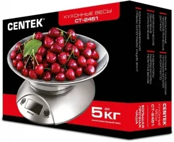 Весы кухонные электронные Centek CT-2451 макс.вес:5кг серый - фото 7
