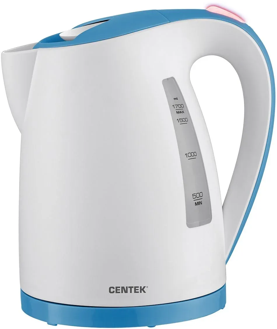 Чайник электрический Centek CT-0026 1.7л. 2200Вт белый/синий корпус: пластик CT-0026 WHITE - фото 4